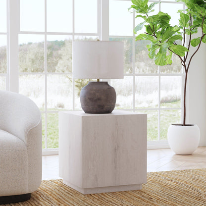 Layne - Square End Table, alternate view 9 with wood construction