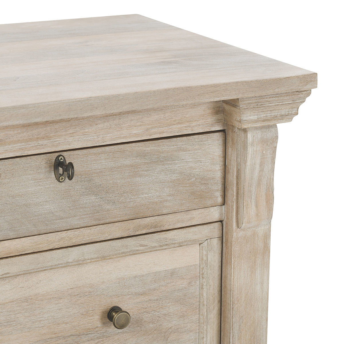 Adelaide - 9 Drawer Dresser - Natural Cream Wash, alternate view 6 with wood construction