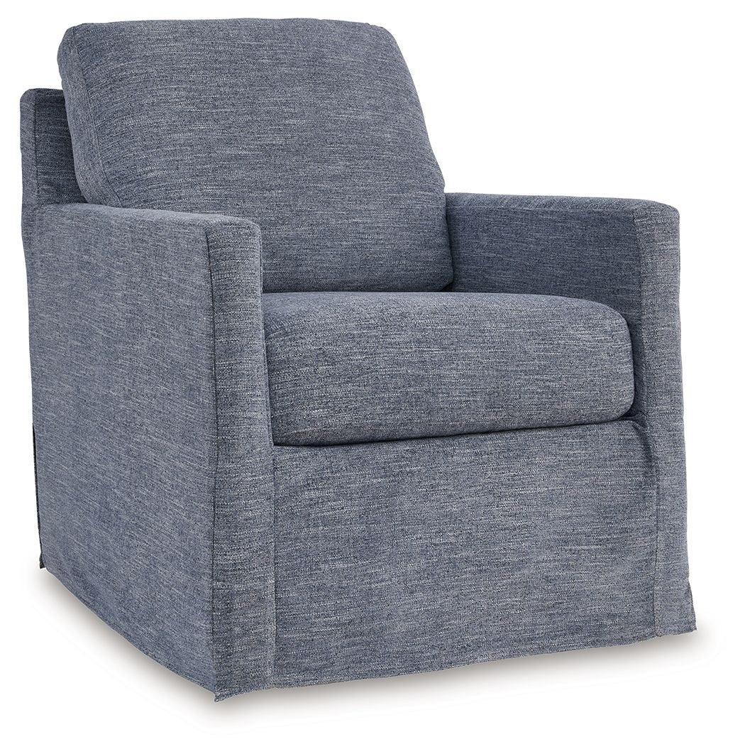 Nenana Next-Gen Nuvella - Swivel Glider Accent Chair, alternate view 2 with stone
