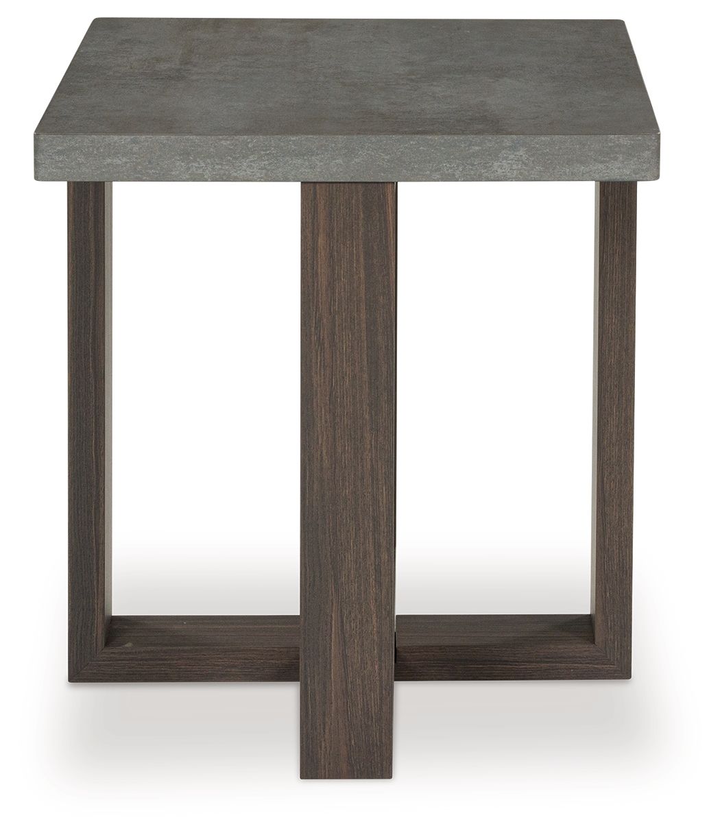Dynnford - Occasional Table Set (Set of 3) - Gray / Brown, alternate view 9 with wood construction