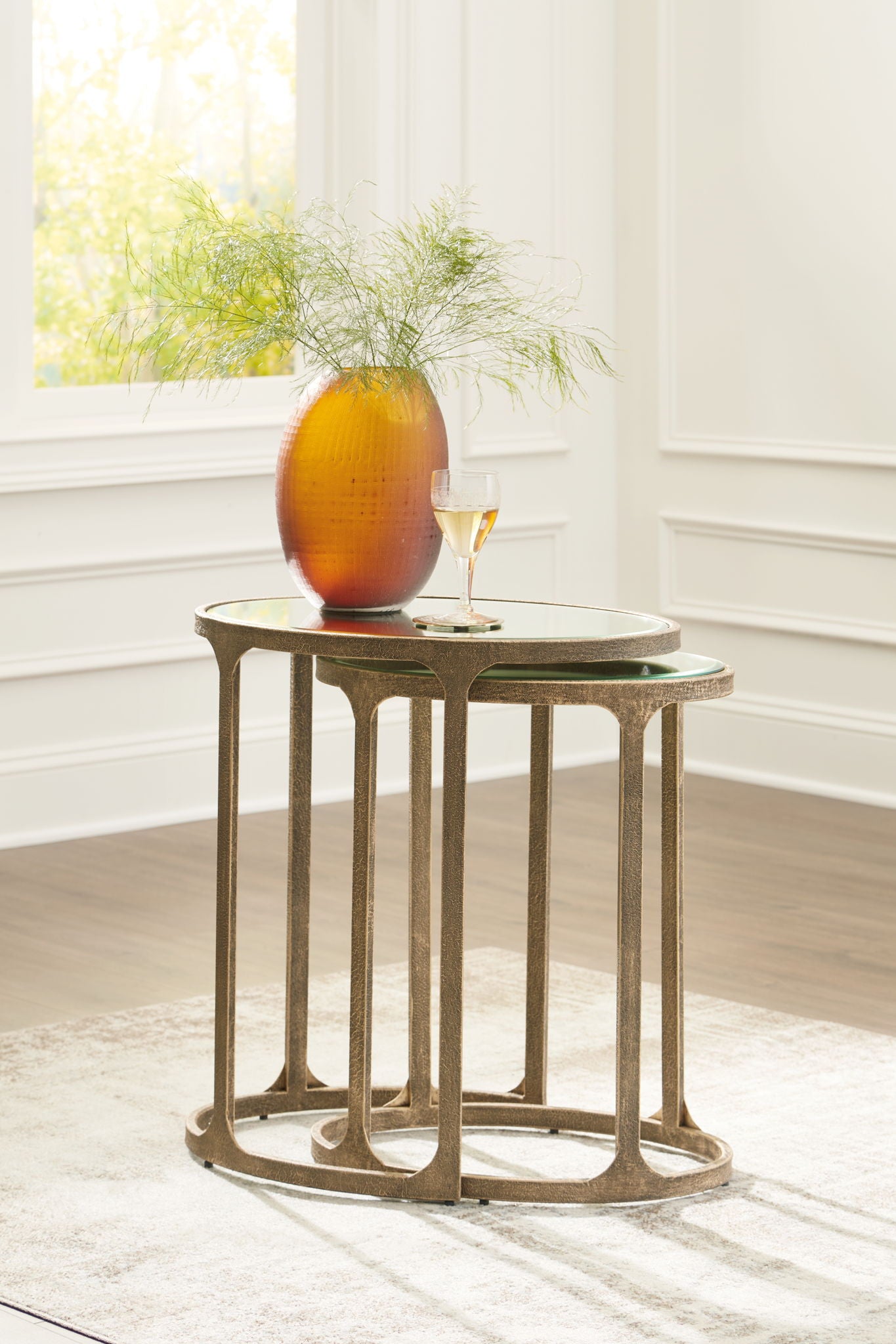 Irmaleigh - Accent Table Set (Set of 2) - Antique Black, alternate view 7 with metal