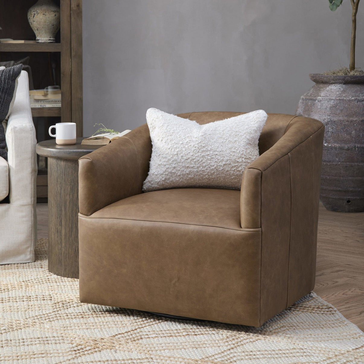 Vernon - Swivel Chair, alternate view 61 with top-grain leather