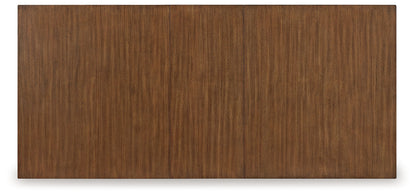 Lyncott - Rectangular Dining Room Extension Table - Brown, alternate view 7 with wood construction