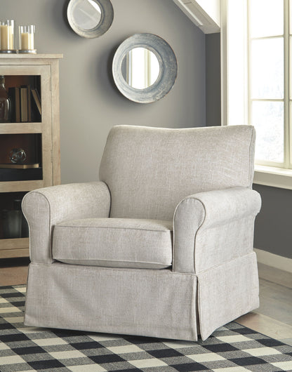 Searcy - Swivel Glider Accent Chair - Quartz, alternate view 5 with polyester fabric