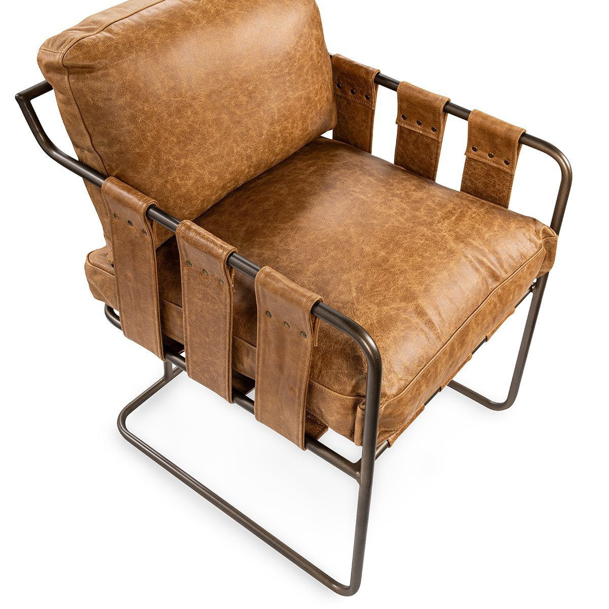 Strapling - Leather Dining Chair, alternate view 21 with top-grain leather