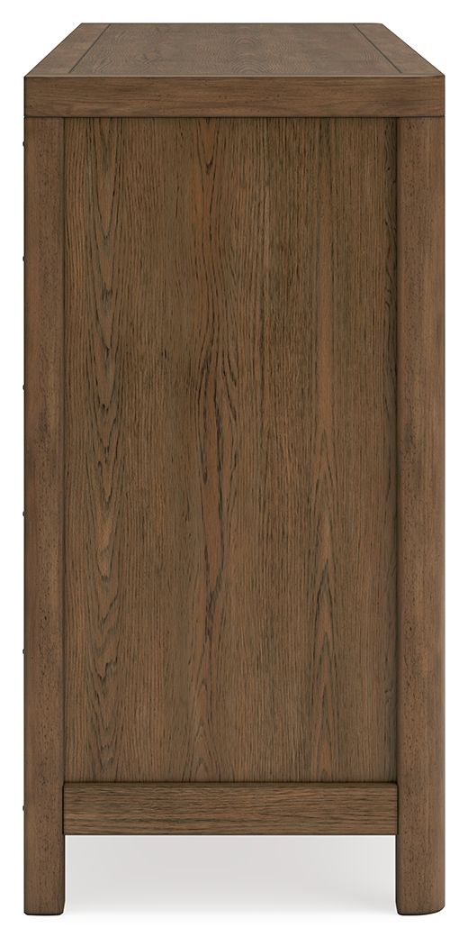 Cabalynn - Dresser - Light Brown, alternate view 7 with wood construction
