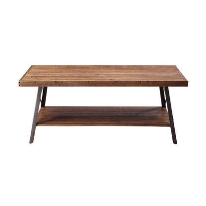 Ikram - Coffee Table - Weathered Oak & Sandy Black, alternate view 5 with wood construction