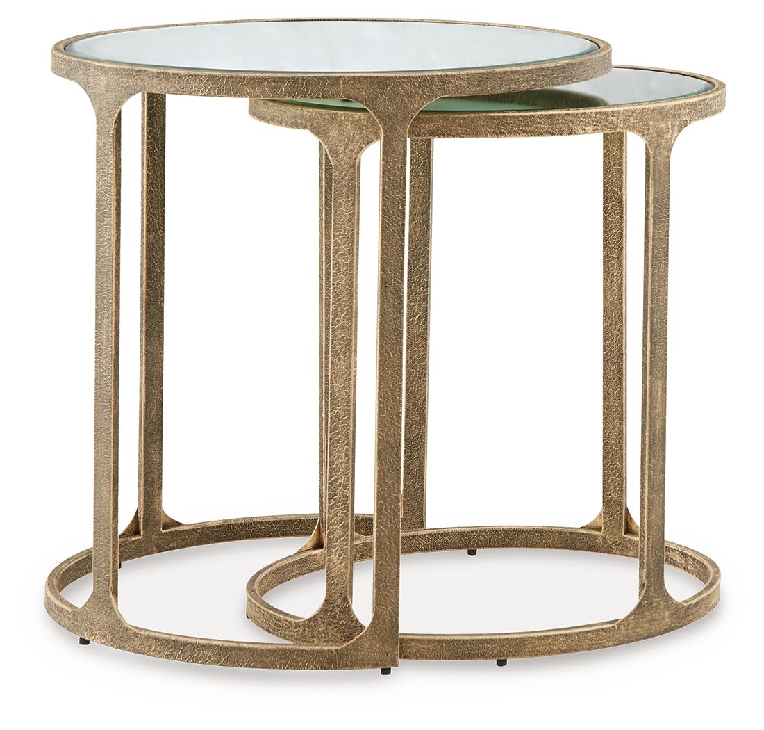 Irmaleigh - Accent Table Set (Set of 2) - Antique Black, alternate view 8 with metal