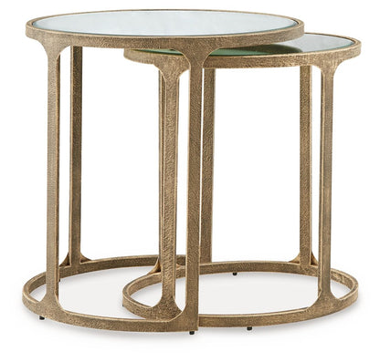 Irmaleigh - Accent Table Set (Set of 2) - Antique Black, alternate view 8 with metal