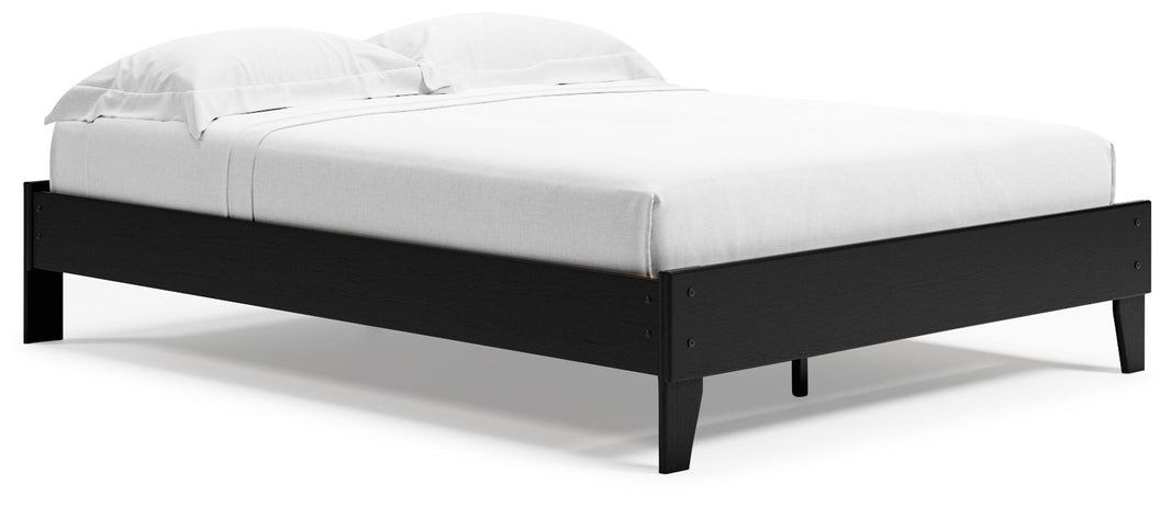 Finch - Platform Bed, product view with wood construction