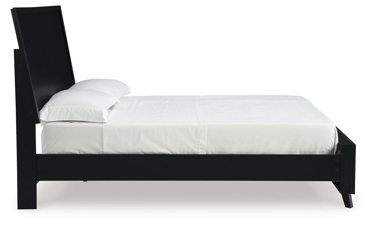 Danziar - Panel Bed, alternate view 4 with wood construction