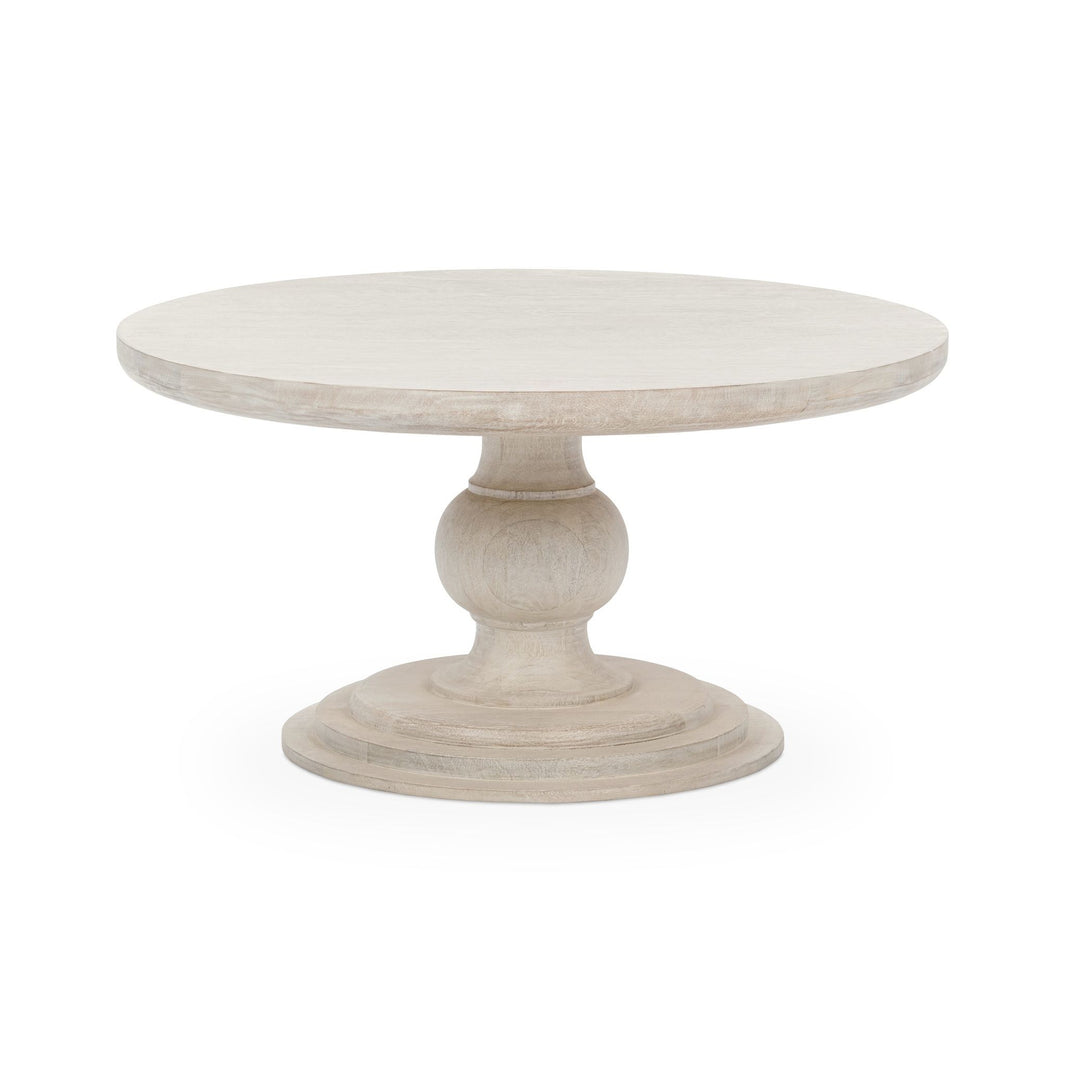 Hera - Round Table, product view with wood construction
