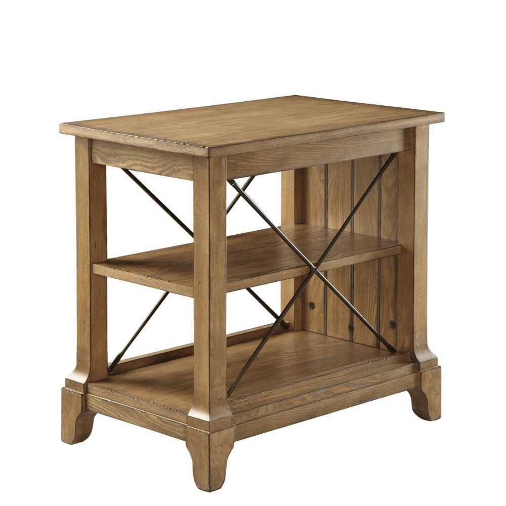 Hiroko - End Table - Oak, product view with solid wood