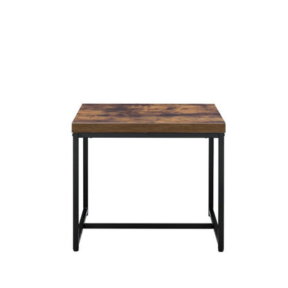 Bob - End Table - Weathered Oak & Black, alternate view 4 with wood construction