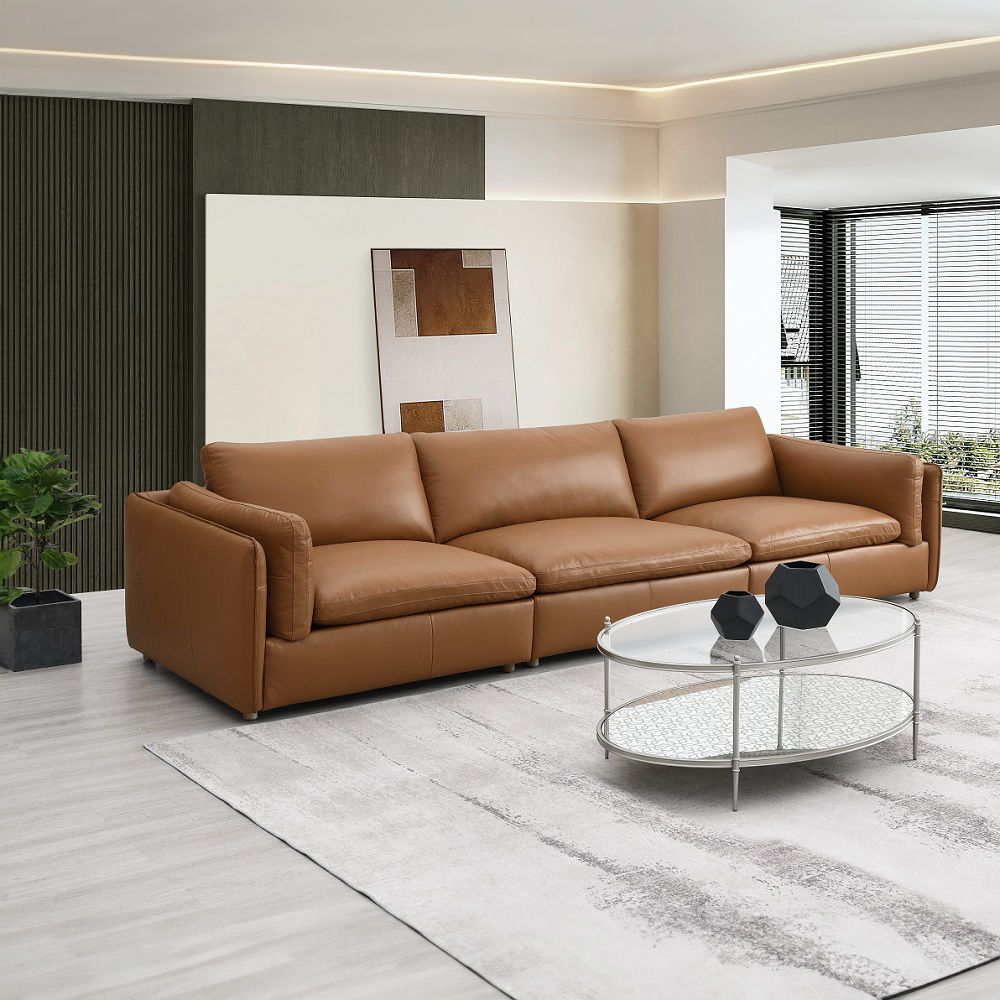 Brighton - Modular Arm Chair, alternate view 14 with top-grain leather