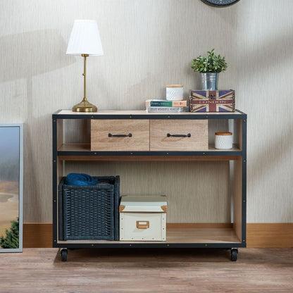 Bemis - Accent Table - Weathered Light Oak, alternate view 7 with wood construction