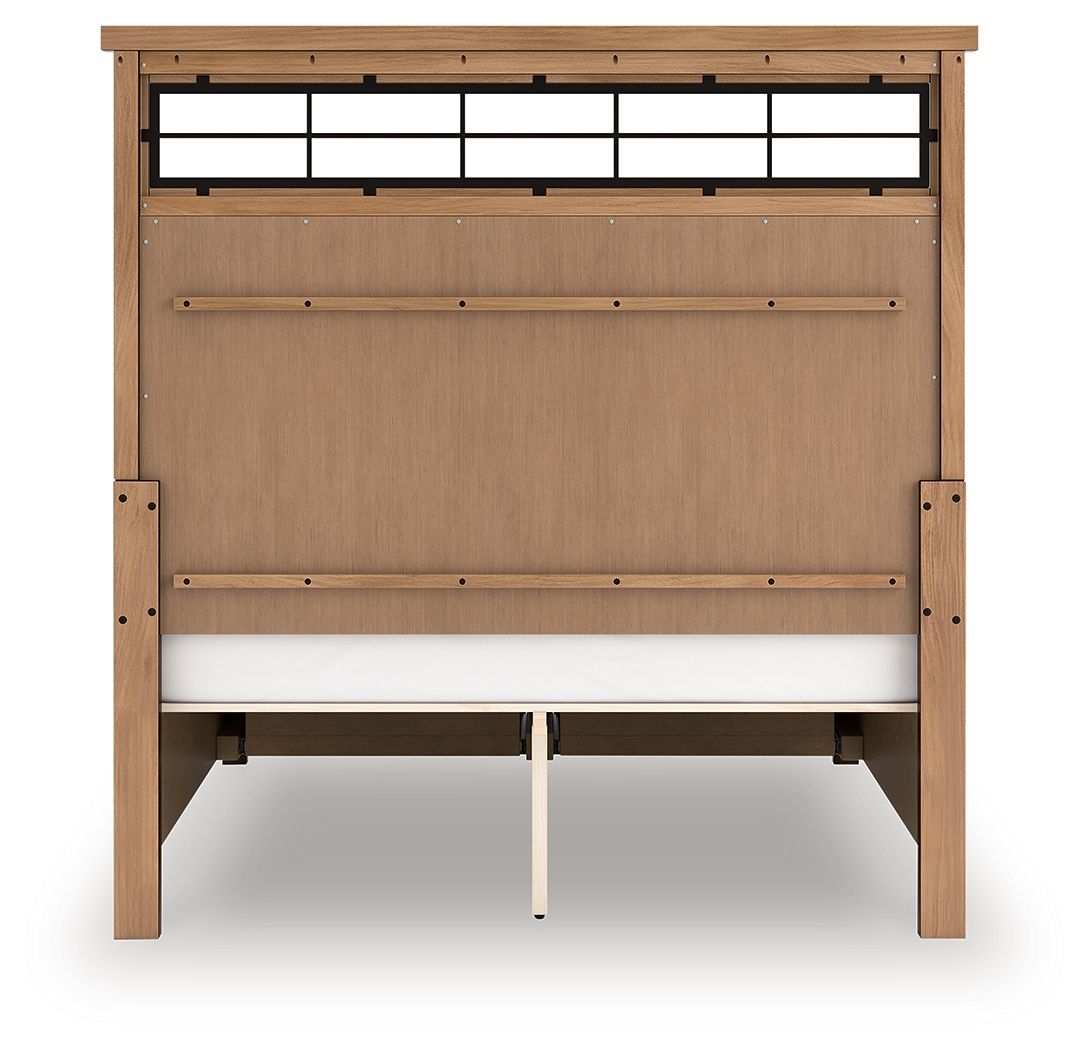 Taffenbrook - Panel Storage Bed, alternate view 4 with linen fabric