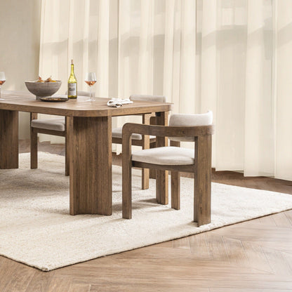 Labelle - Dining Armchair - Tan Oak, alternate view 7 with polyester fabric