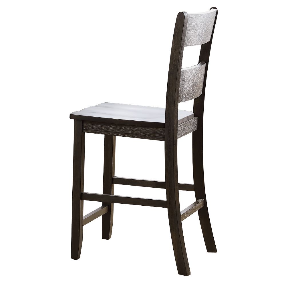 Haddie - Counter Height Chair (Set of 2) - Distressed Walnut, product view with wood construction