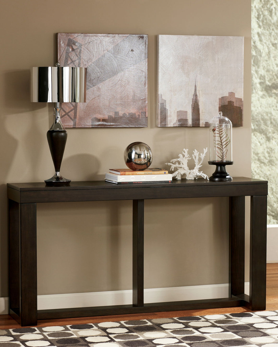Watson - Sofa Table - Dark Brown, alternate view 2 with engineered wood