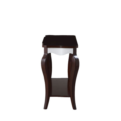 Mathias - Sofa Table - White & Walnut, alternate view 5 with wood construction