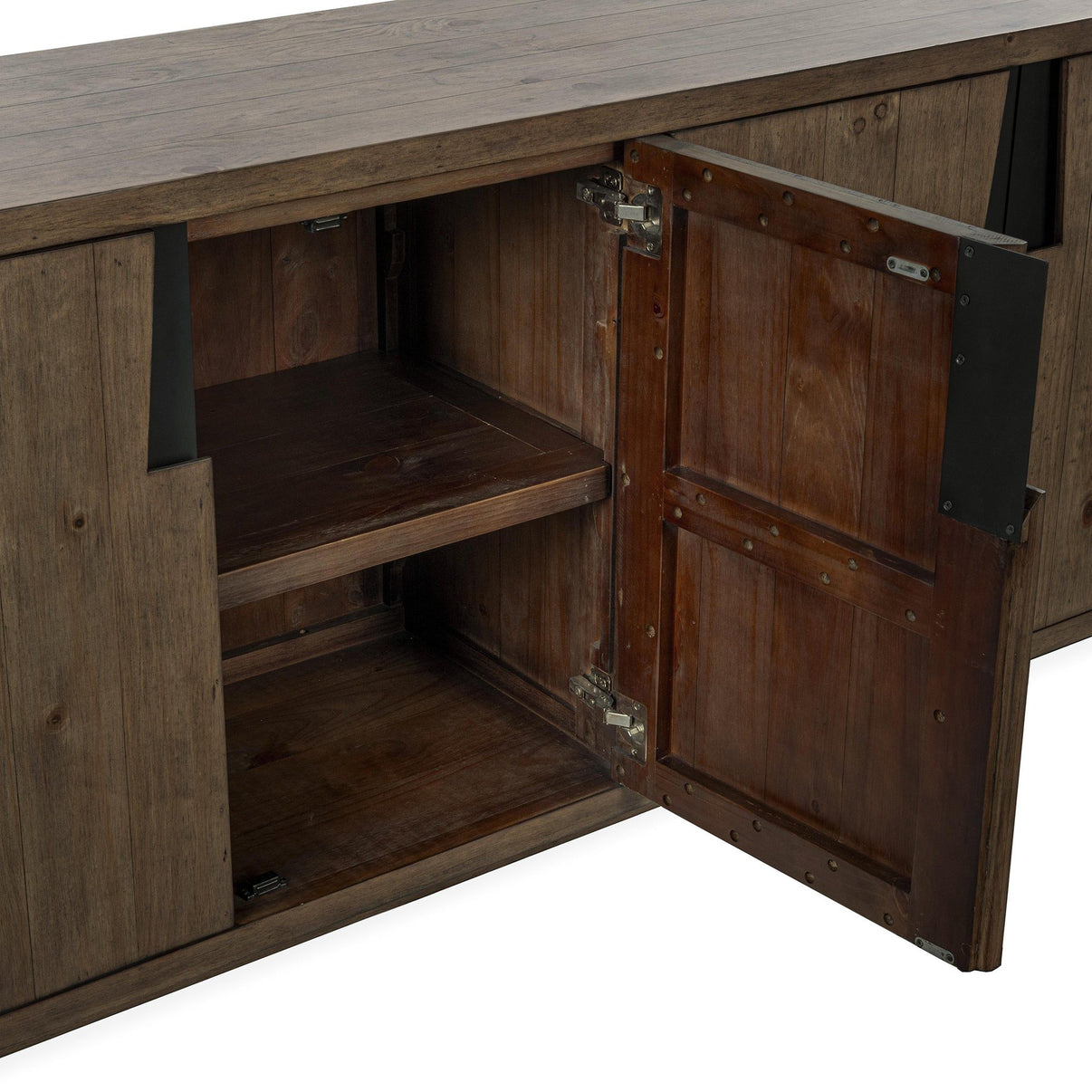 Lyra - 4 Door Buffet - Smoke Brown, alternate view 6 with wood construction