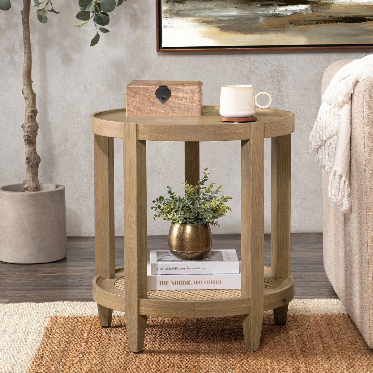 Devin - Solid Wood Round Table, alternate view 12