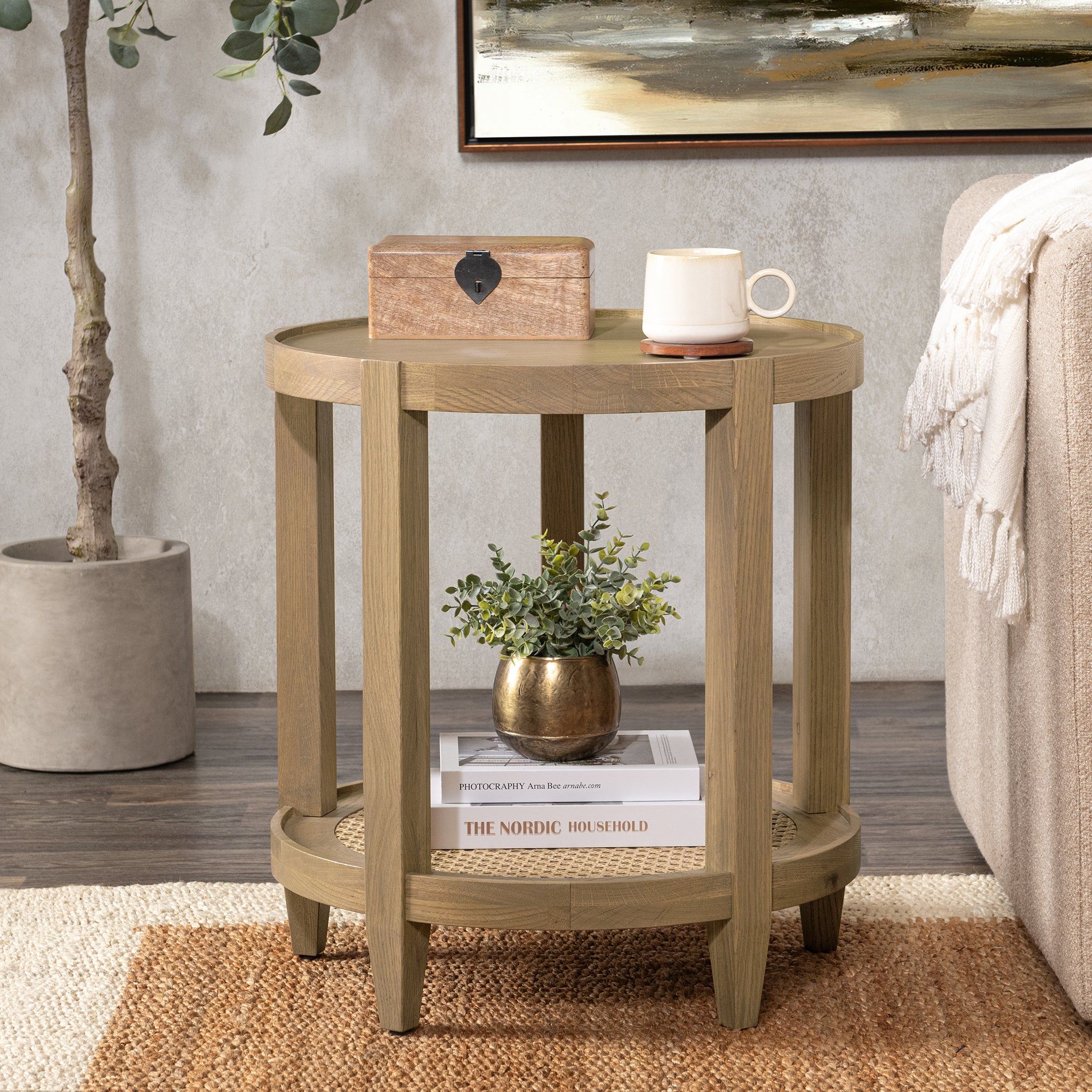 Devin - Solid Wood Round Table, alternate view 12