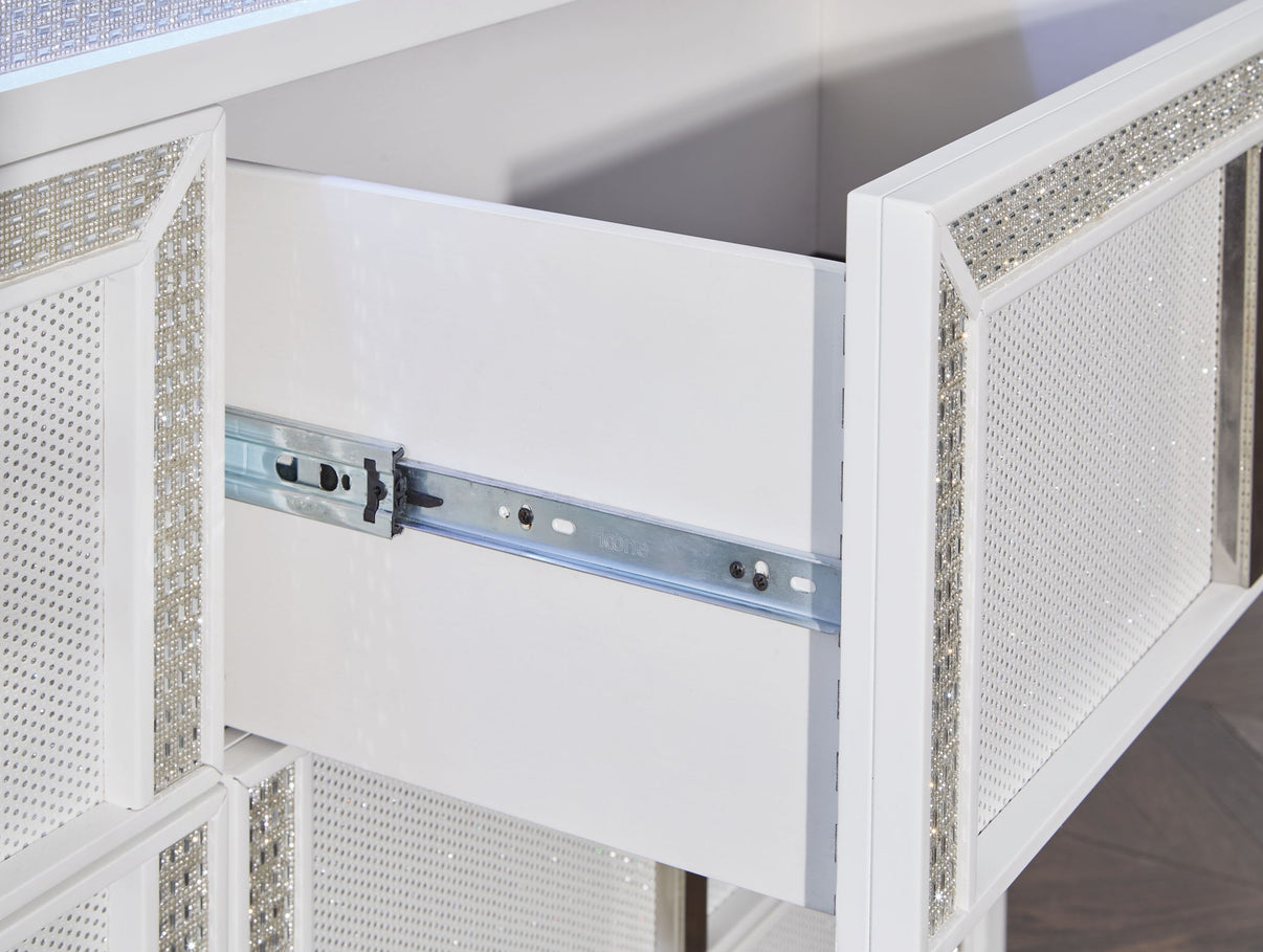 Chalanna - Dresser - White, alternate view 8 with solid wood