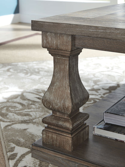 Johnelle - Rectangular Cocktail Table - Gray, alternate view 5 with engineered wood