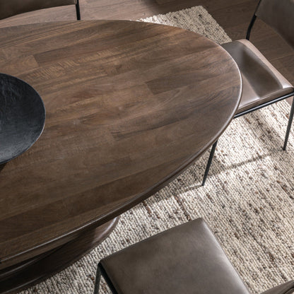 Brookside - Oval Dining Table - Cocoa Brown, alternate view 5 with wood construction