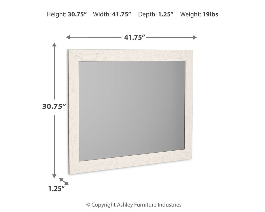 Stelsie - Bedroom Mirror - White, alternate view 2 with engineered wood