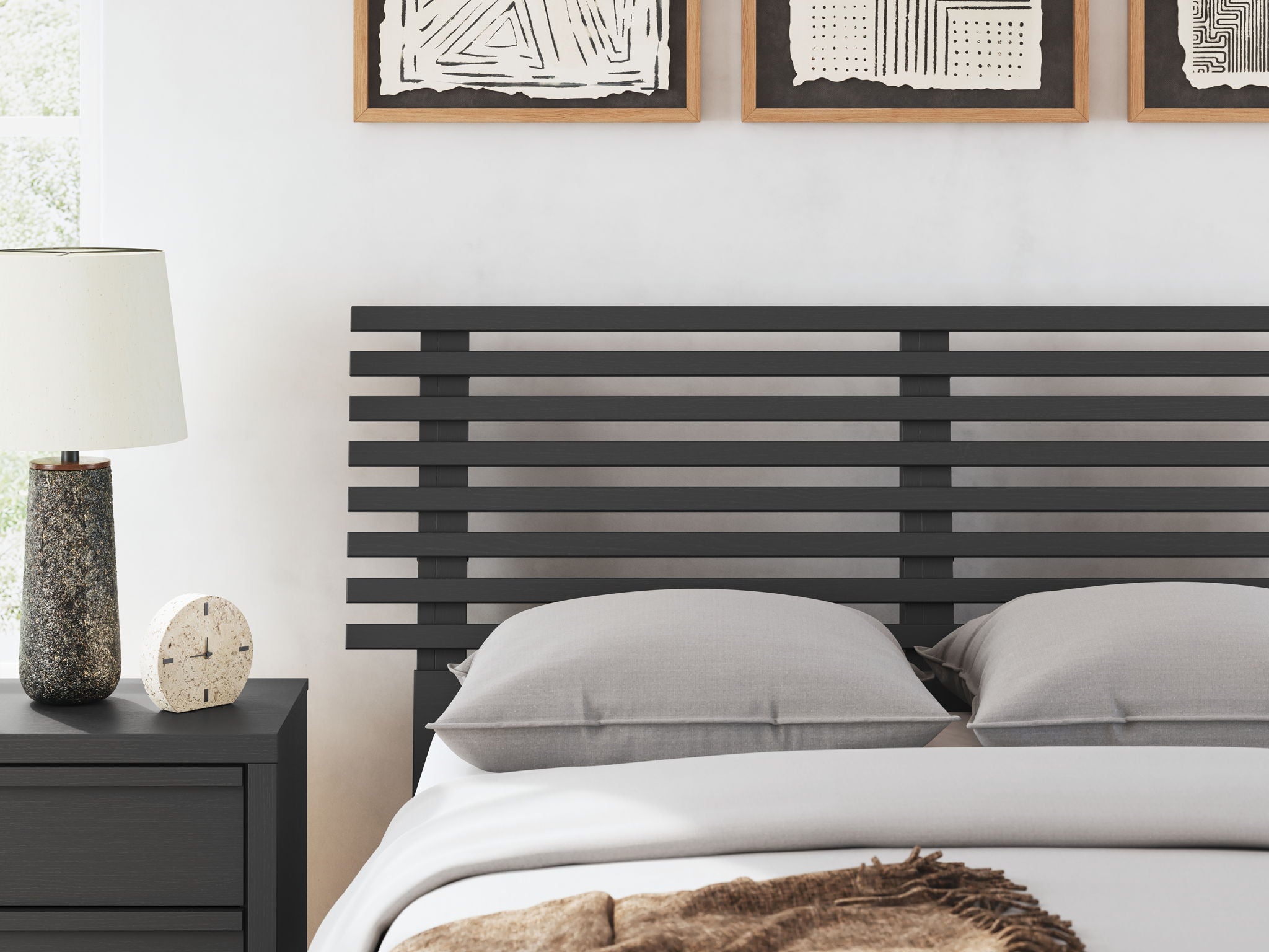 Danziar - Slat Panel Bed, alternate view 5 with wood construction