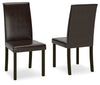 Kimonte - Dining Side Chair, alternate view 2 with faux leather
