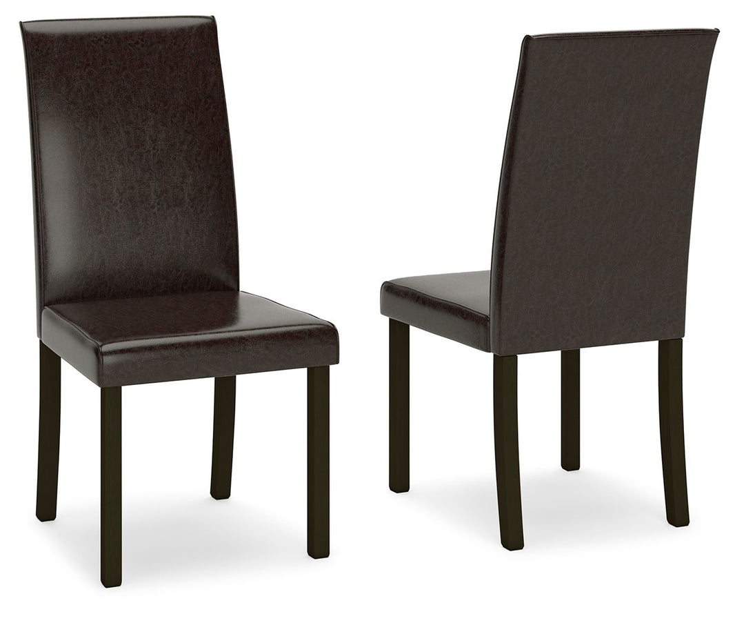Kimonte - Dining Side Chair, alternate view 2 with faux leather