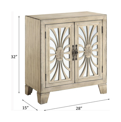 Nalani - Console Cabinet - Antique White, alternate view 4 with wood construction