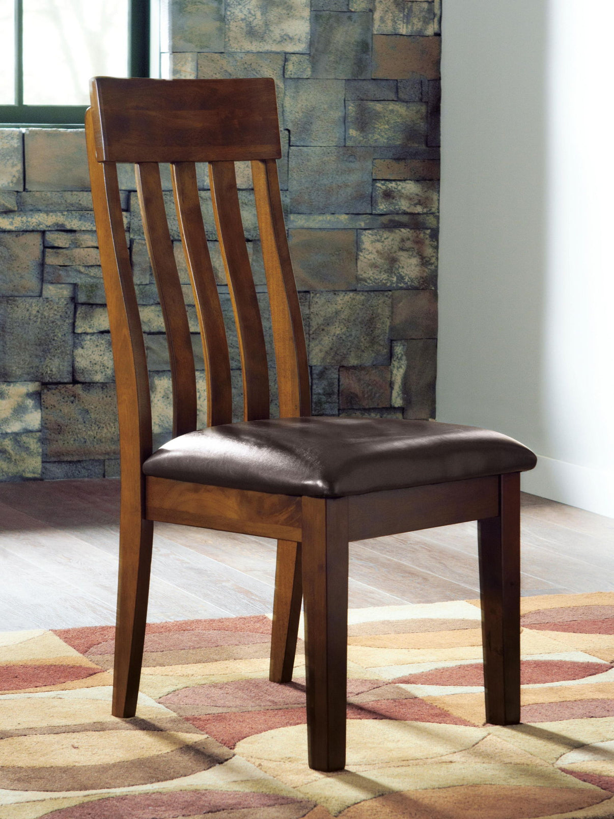 Ralene - Dining UPH Side Chair (Set of 2) - Medium Brown, alternate view 5 with faux leather