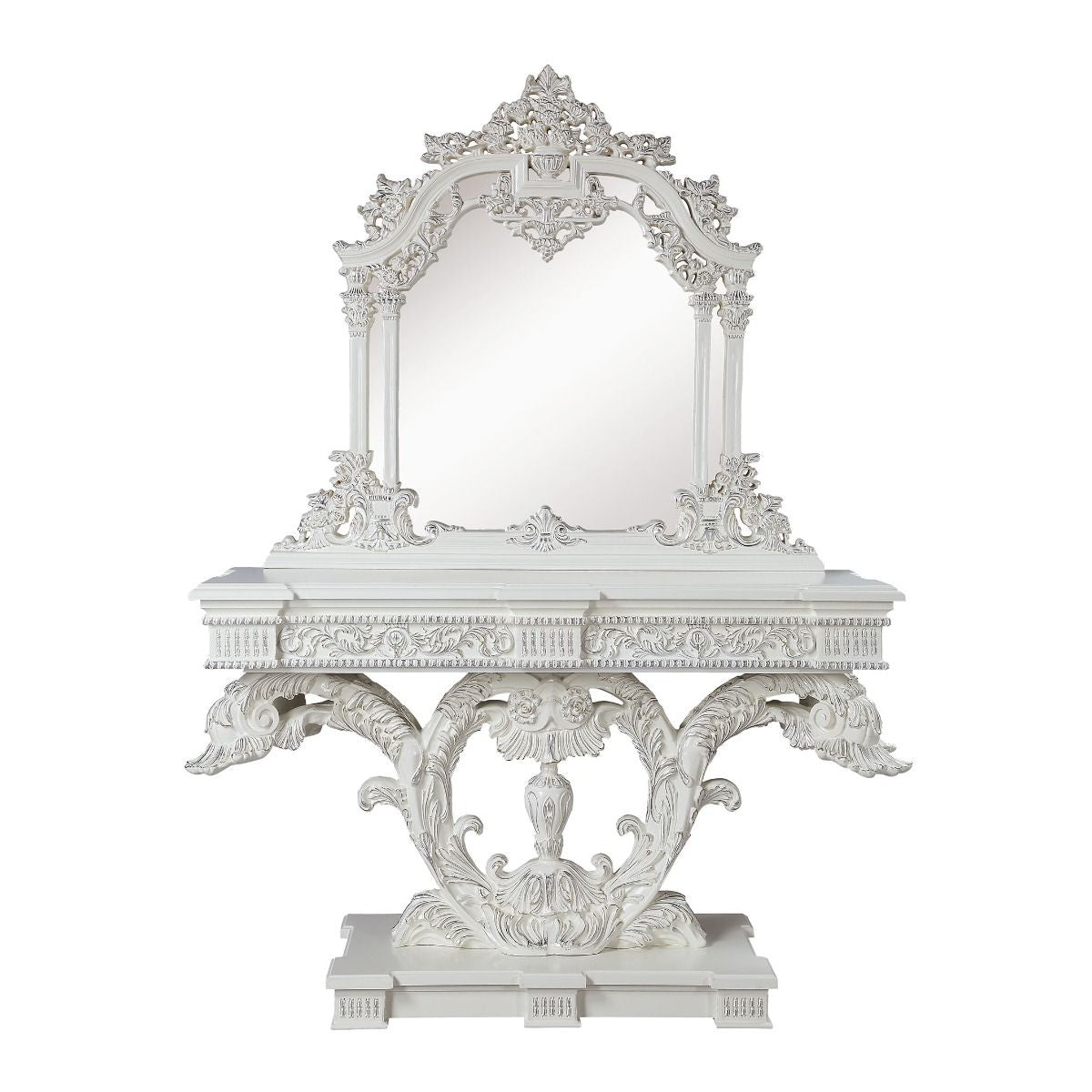 Vanaheim - Sofa Table - Antique White, alternate view 5 with wood construction