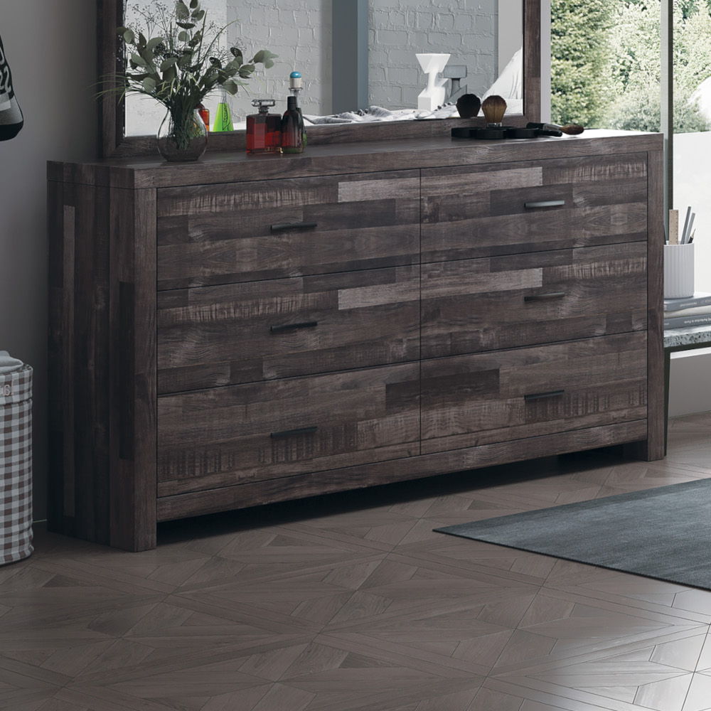 Juniper - Dresser - Dark Oak, product view with wood construction