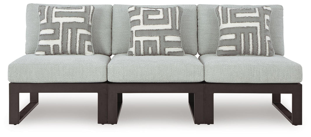 Beachloft - 3-Piece Outdoor Sectional - Black / Gray