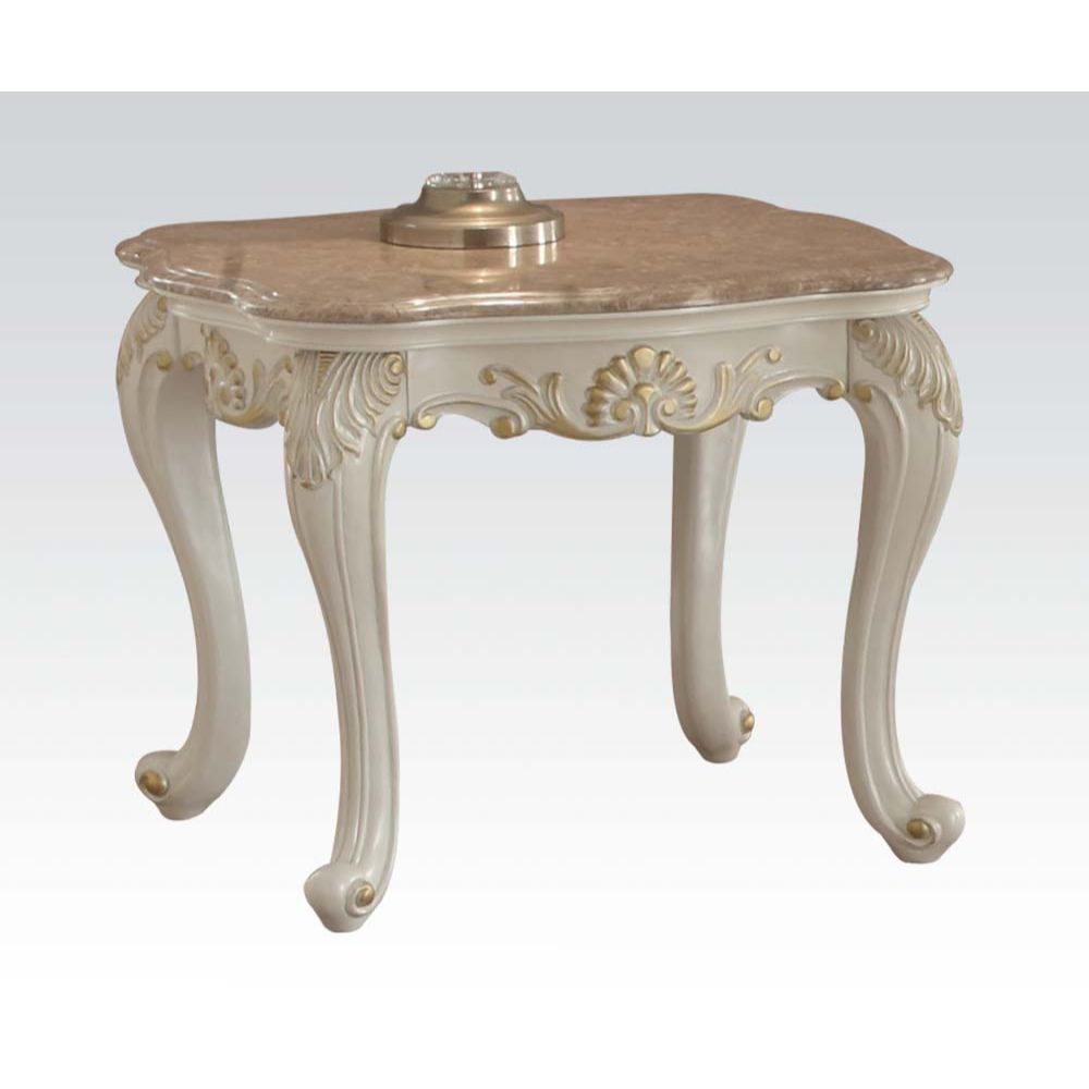 Chantelle - End Table, alternate view 2 with marble