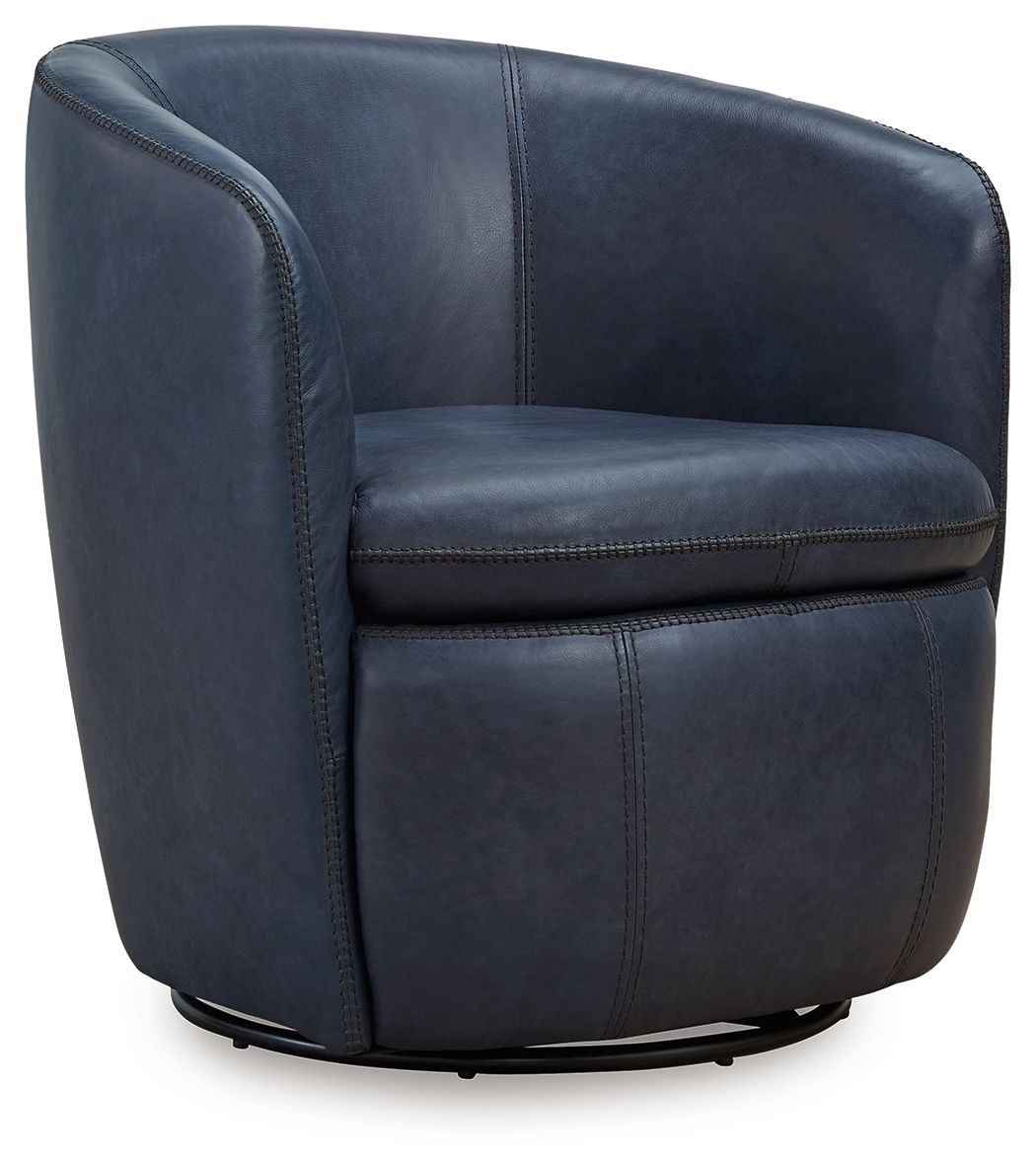 Kierreys - Swivel Chair, alternate view 3 with leather upholstery