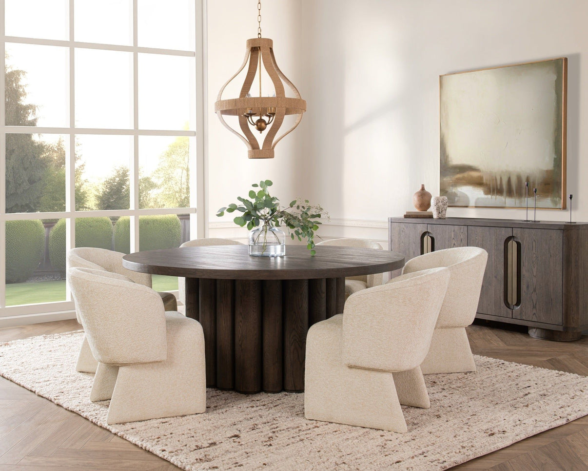 Tiber - Round Dining Table, alternate view 22 with solid wood