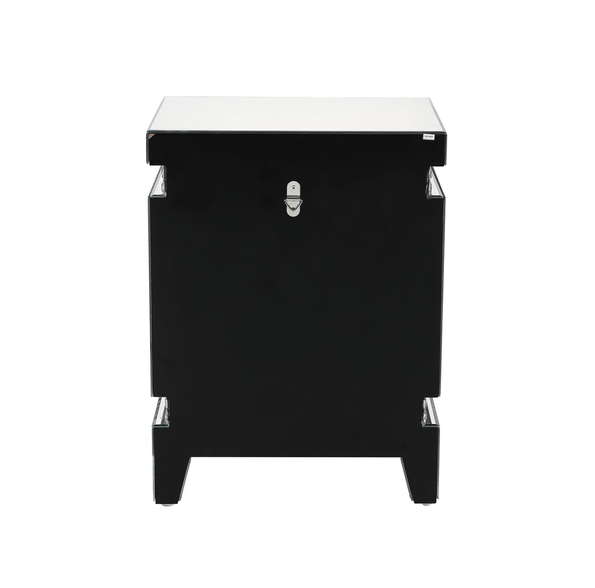 Lotus - Accent Table - Mirrored & Faux Ice Cube Crystals, alternate view 6 with wood construction