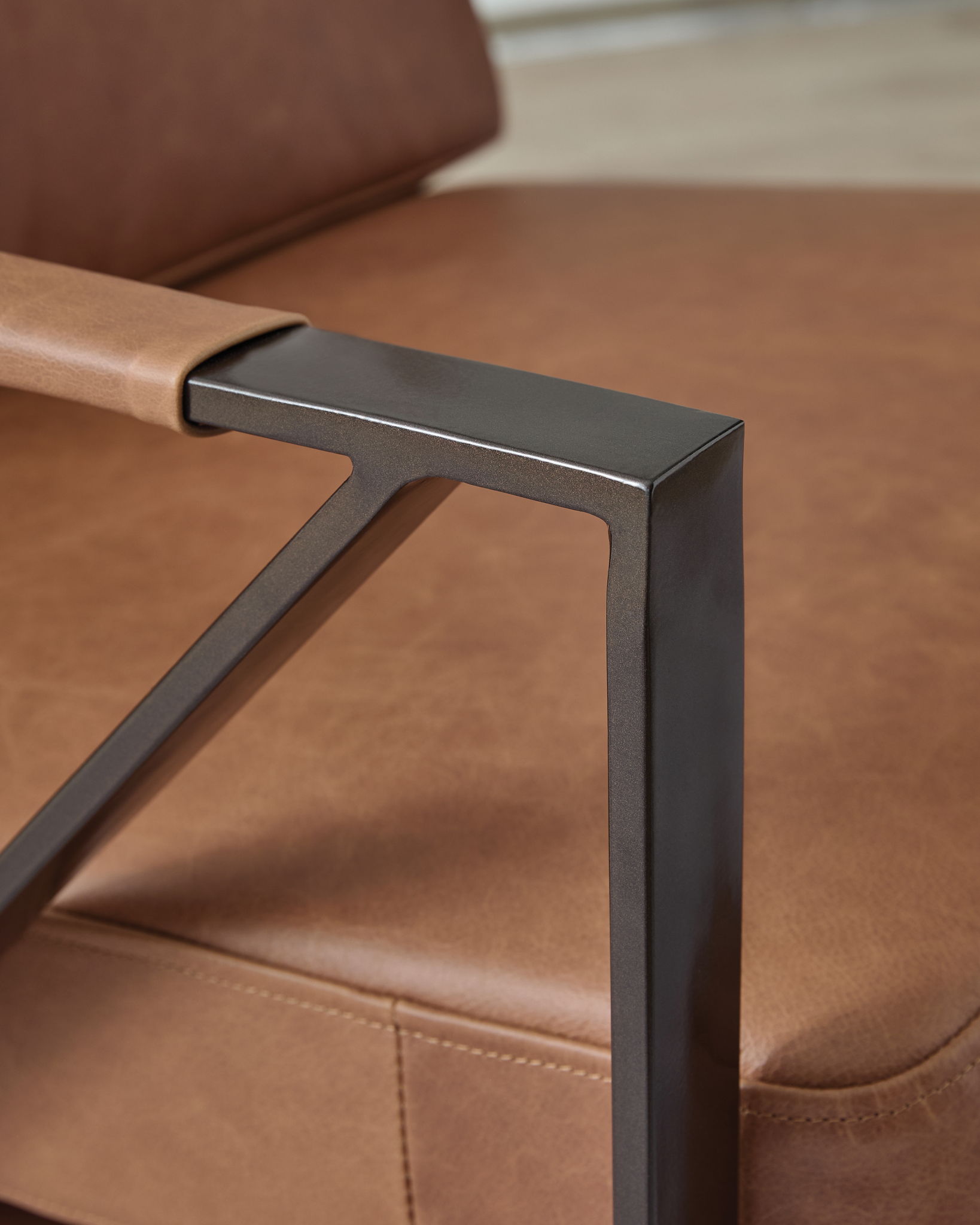 Garronmont - Accent Chair - Caramel, alternate view 7 with top-grain leather