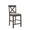 Martha II - Counter Height Chair, alternate view 2 with linen fabric
