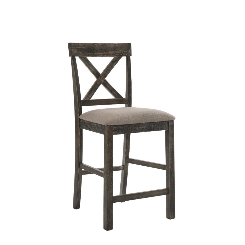 Martha II - Counter Height Chair, alternate view 2 with linen fabric