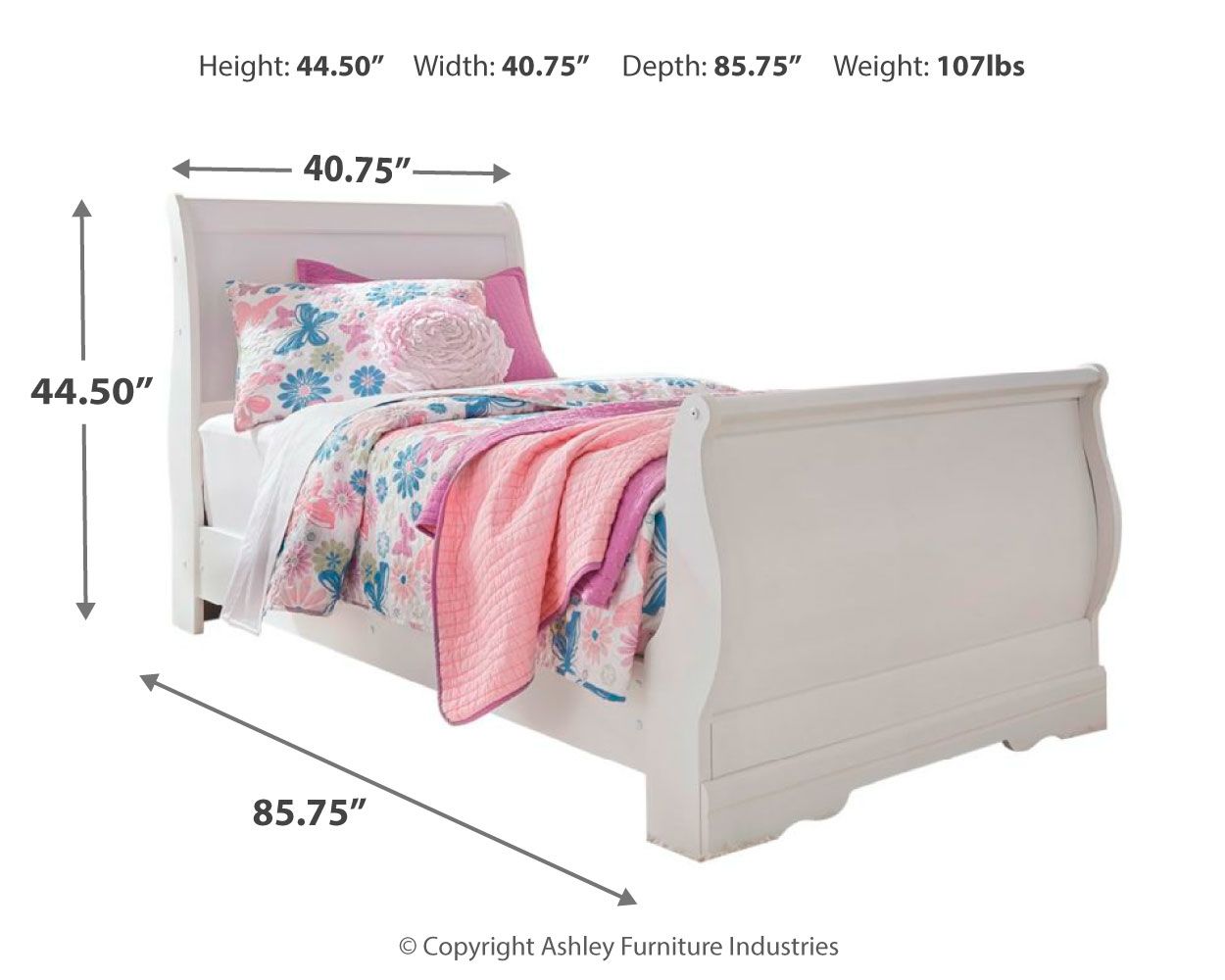 Anarasia - Sleigh Bed Set - Signature Design by Ashley® - 5