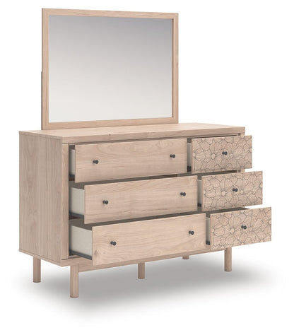 Arloster - 4 Pc. - Full Panel Storage Bed, Dresser, Mirror And Nightstand - Tan - Signature Design by Ashley® - 9