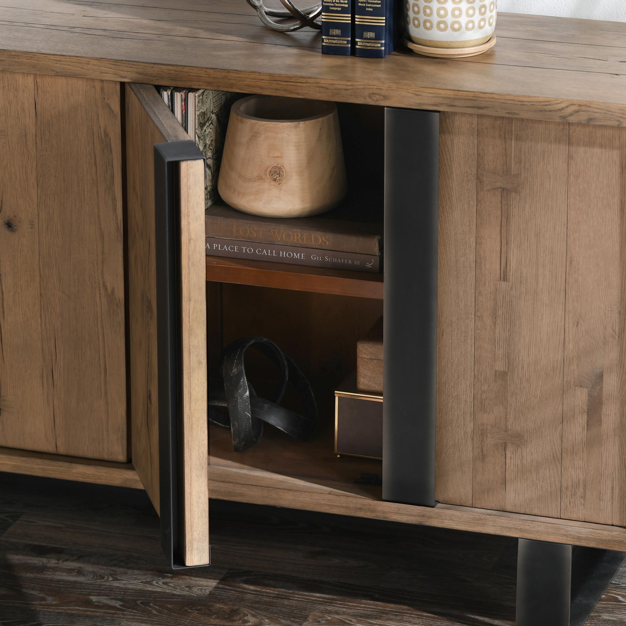 Danica - Sideboard - Natural Oak, alternate view 8 with wood construction